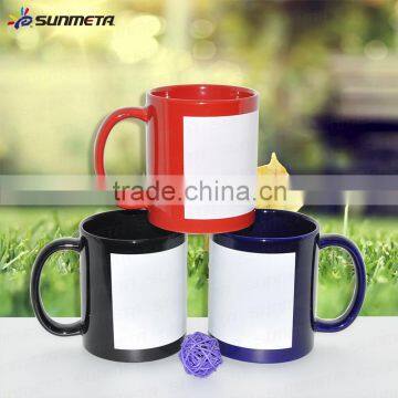 Sunmeta india hot selling 11oz sublimation patch mug cup SKB07                        
                                                Quality Choice