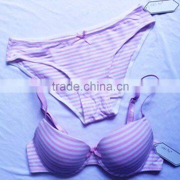 Private label lingerie lovely bra and panties girls underwear set