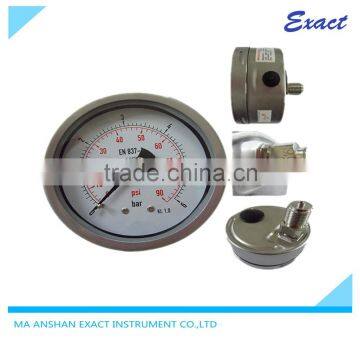 High Quality Air Compressor High Pressure Stainless Steel Gauge Manometer