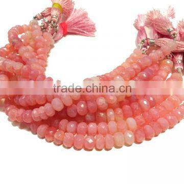 AAA Pink OPAL Faceted Rondelle Beads 6-12 mm 8 Inches Full Strand For Making Any Kind of Beautiful Jewellery