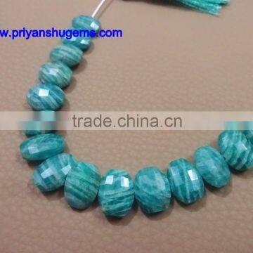 Amazonite Hand Made 10*14 mm Faceted Oval Shape, 6" Strand Length 100% Natural Gemstones photo-5