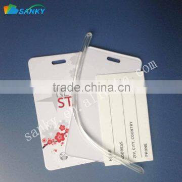 PVC Luggage Tag with Transparent Soft Pocket