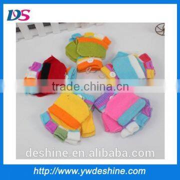 wholesale colorful kids half fingerless gloves ST194