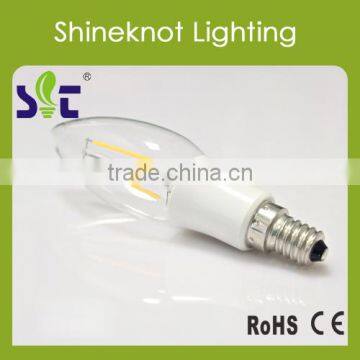 E14 2w LED Candelabra Lights Filament Bulb Lights Warm White