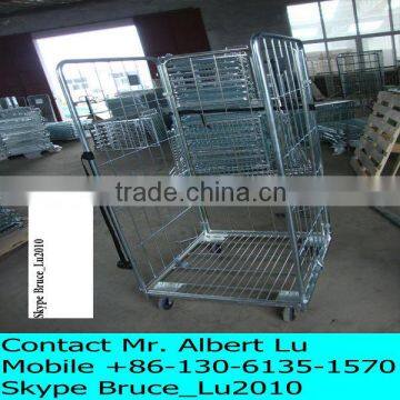 Steel Roll container Supermarket Trolley Warehouse Trolley