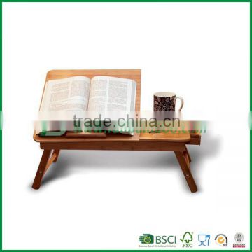 Luxury bamboo bed tray with book stand and drawer