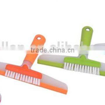 Colourful Plastic Shower Glass Cleaning Window Squeegee With Little Brush
