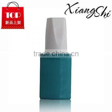 15Ml Sky Blue Gel Nail Polish Bottles With White Cap And Brush