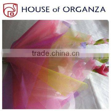 Colorful Organza Sheets for flower wrapping with hot cut edge