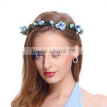 Handmade foam rose flowers head wreath for wedding bridal headdress and girls summer holiday