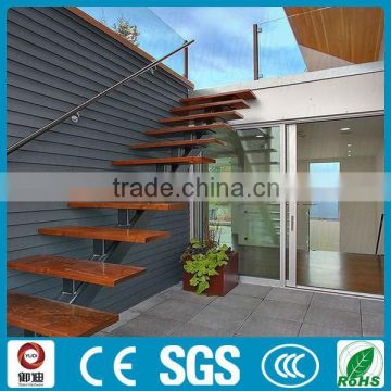 cheap price modern indoor house straight steel wood staircase