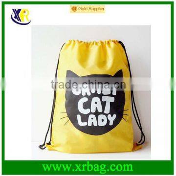 Custom cheap promotional printed logo drawstring backpack bags