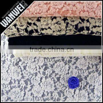 Double Color Printed Suede Fabric for Beach Casual Clothing Wholesale Nylon Spandex Cotton Lace Fabric T-015 photo-2