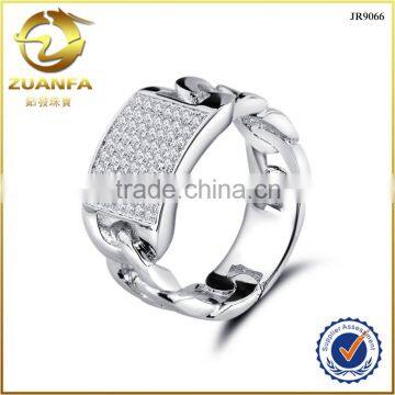 latest design mens womens micro pave cz silver 925 new model ring