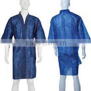 disposable nonwoven beauty salon gown / green disposable hospital gowns