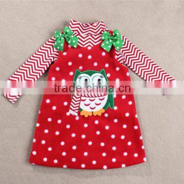 2015 children Chrismas girl long sleeve clothing sets, thick dress with t-shirt for winter