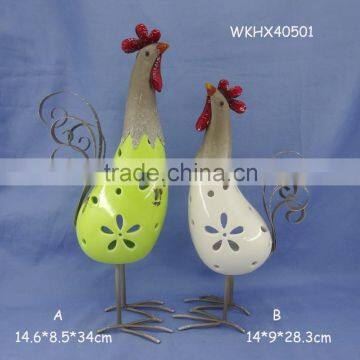 Ceramic chicken tea light candle holder modern