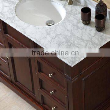 Modern Luxury Floor Standing Solid Wooden Bathroom Furniture photo-3