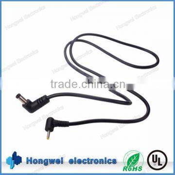 Vertical Angle DC Adapter Power Extension Cables UL2464 26awg 2C 12V With DC 5.5*2.1 Plug Extention Cable Assembly