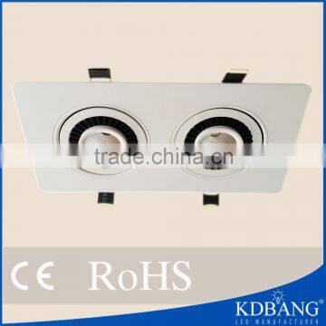 Hiqh quality led 7w square double cob downlight rotate