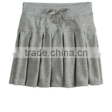 Beautiful girl school uniform knit short skirt