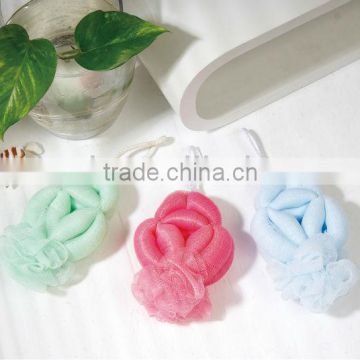 Wholesale colorful soft bath spong ,mesh sponge for take shower.promotiona