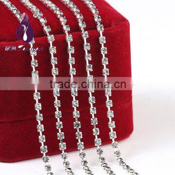 Ss22 Gold Single Row Rhinestone Cup Chain for Garment Decoration Bags Nail Art Quality Choice
