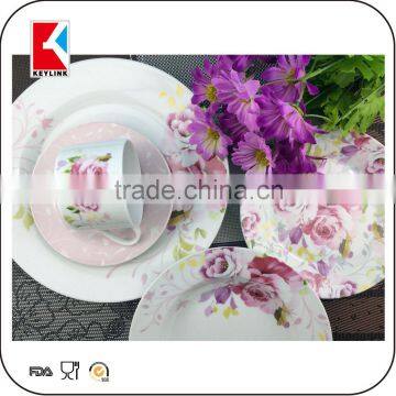 wholesale elegance tableware set porcelain dinner set ceramic tableware flowers