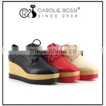 rock spring plataforma pure leather shoes nigeria women shoes with double sole