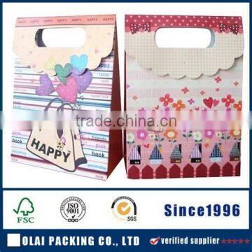 Paper gift bag for wine packaging & wine paper bag with handle