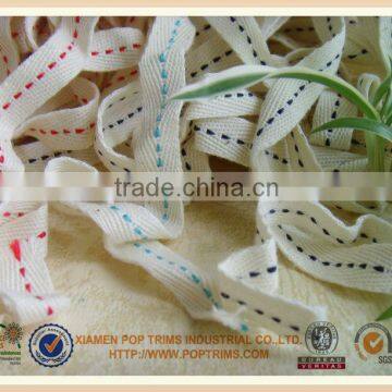 fashion saddle stitch cotton ribbon