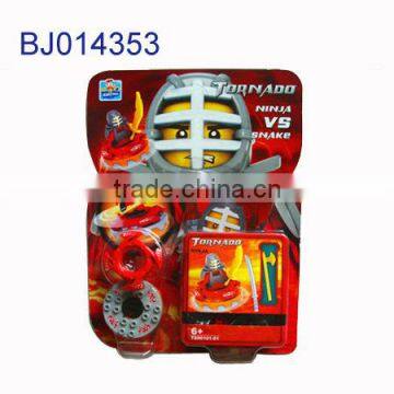 Happy Kids Toy Intelligent Diy 3d Block Ninja Top Set Toy photo-2