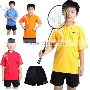 Kids Badminton Jersey students uniform,100% cotton volleyball jersey wholesale