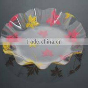 round plastic serving tray/fruit tray /serving tray/snack tray