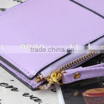 2016 New Design Wallet Purple Leather Wallet Lady's Long Wallet photo-5