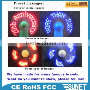 Wholesale Portable Flashing LED Slogan Fan photo-3