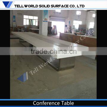 Prefab acrylic marble meeting table office, chinese furniture office furniture meeting table