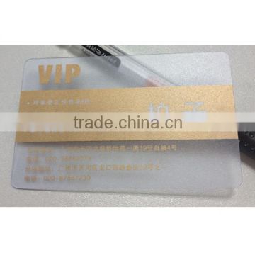 custom clear plastic VIP card pvc business card printing with your own logo