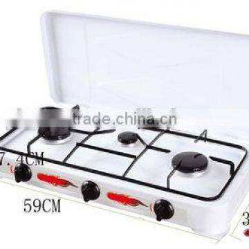 Efficient Euro Type 3Burners Built-in Gas Stove With Cover photo-4