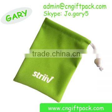 Green Phone Case Velvet Drawstring Packaging Bags