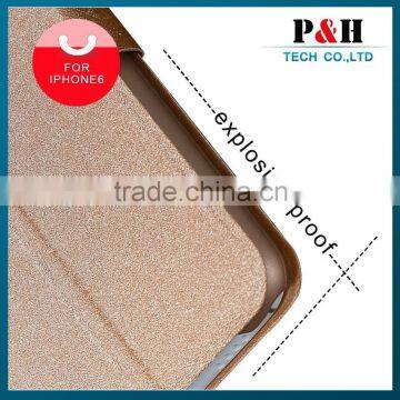 Golden Leather Wallet Case for Iphone 6 Wallet Case photo-3