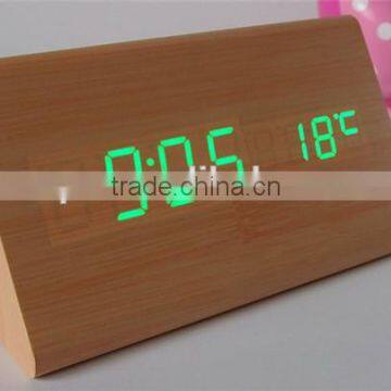 low price wooden alarm clock for gift clock