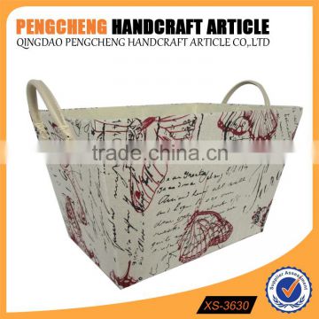 Rice white printing polyester material baskets