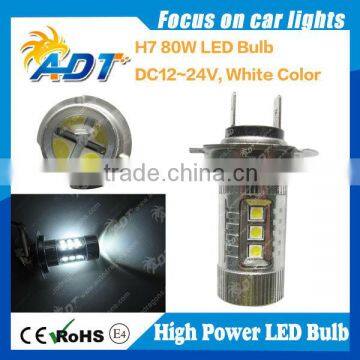 H7 80W LED Driving light, Super Bright Car Head Light Lamp Bulb