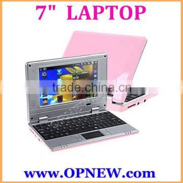 Cheap 7 inch dual core notebook PC wm8880 laptop Android 4.4 with WIFI HDM RJ45 USB port netbook 6 colors for kids