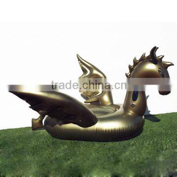 high quality luxurious giant inflatable gold dragon pool float