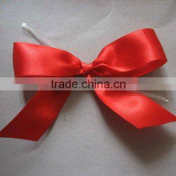 pre tied ribbon bow with wire twist