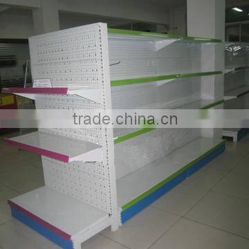 Punched Back Panel Supermarket Shelves/Punching Back Shelving for Hypermarket