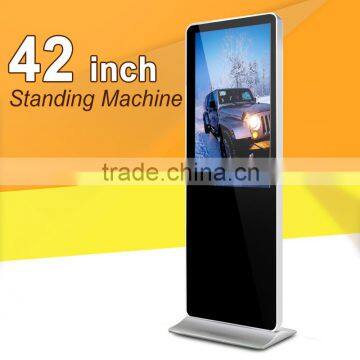 Indoor 46 inch floor standing ultra thin advertising led tv display