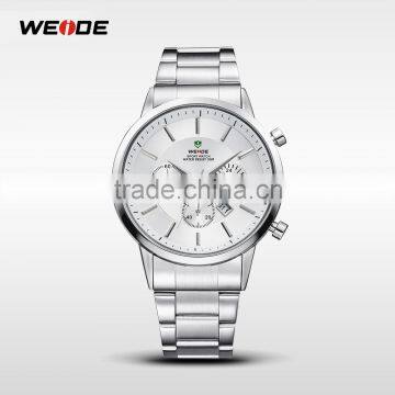 Luxury WEIDE Men Sports Watches Japan Quartz Analog 3ATM Waterproof Fashion Dive Wristwatch For Men Full Steel Military Watch